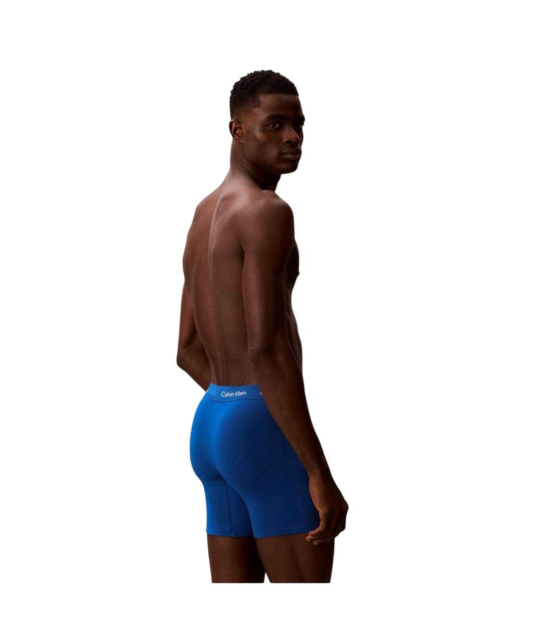 Pack Of 3  Mens Cotton Blend Boxer Briefs  Black Grey Blue Calvin Klein-3