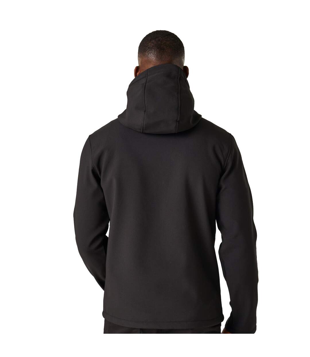 Mens 2 Layer Soft Shell Jacket Black Orange Pop Regatta Professional-4