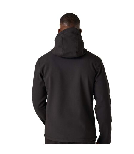 Mens 2 Layer Soft Shell Jacket Black Orange Pop Regatta Professional