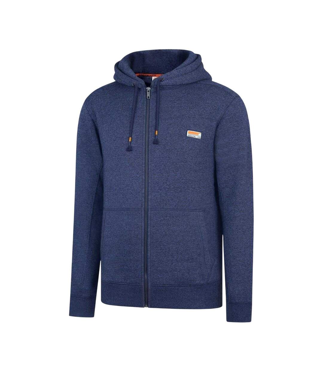 Mens Signature Cotton Full Zip Hoodie Indigo Marl SoulCal-3