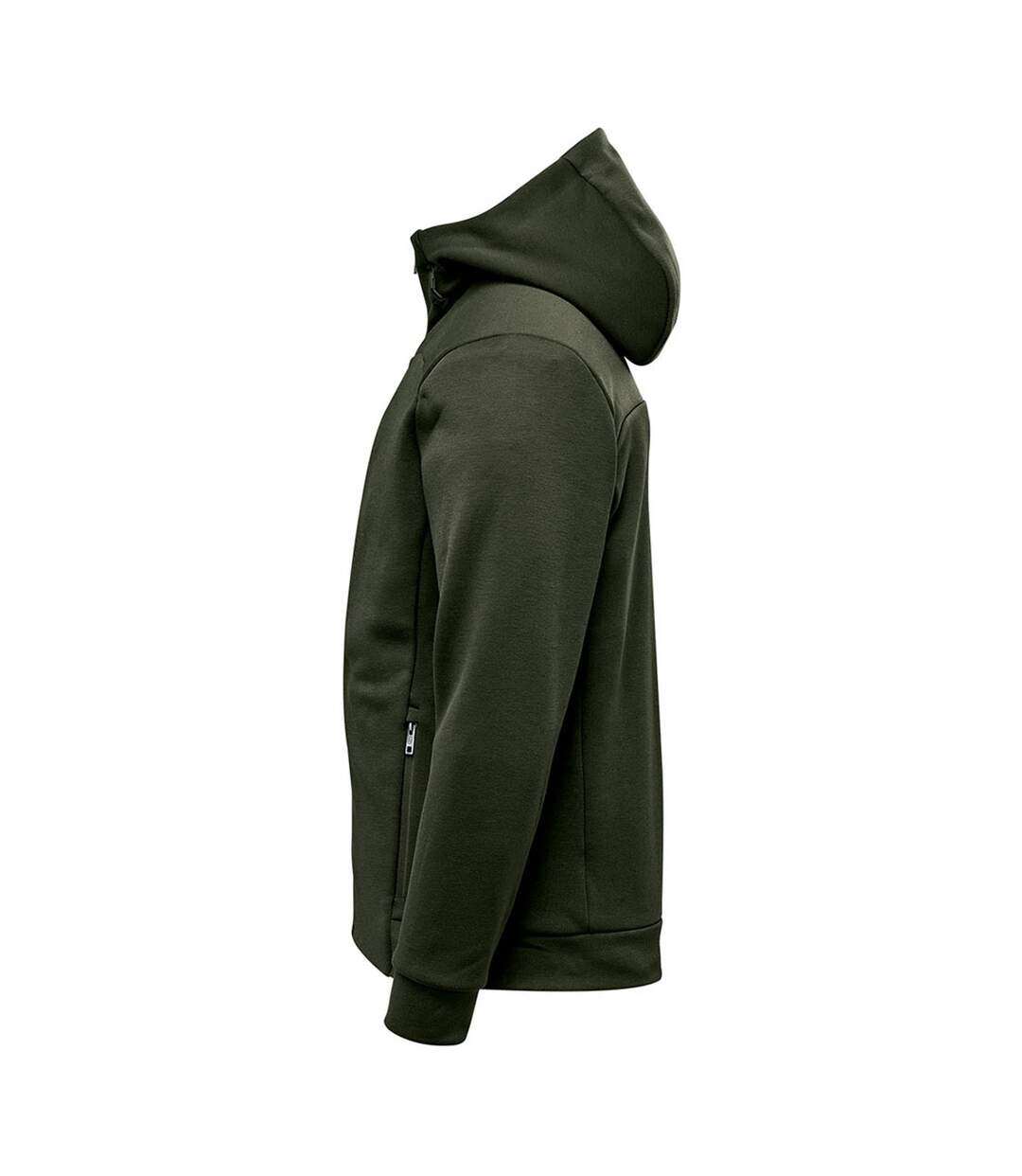 Mens Performance Full Zip Hoodie Cypress Green Charcoal Stormtech-4