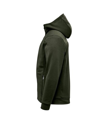 Mens Performance Full Zip Hoodie Cypress Green Charcoal Stormtech