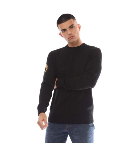 Pull laurel wreath homme noir Fred Perry