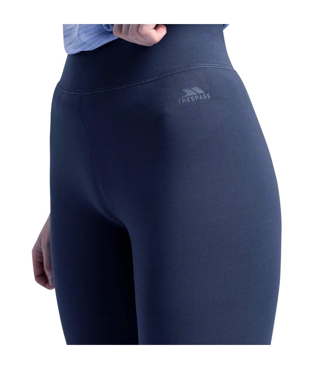 Womens/ladies Fuzzy Sherpa Leggings Navy Trespass-3