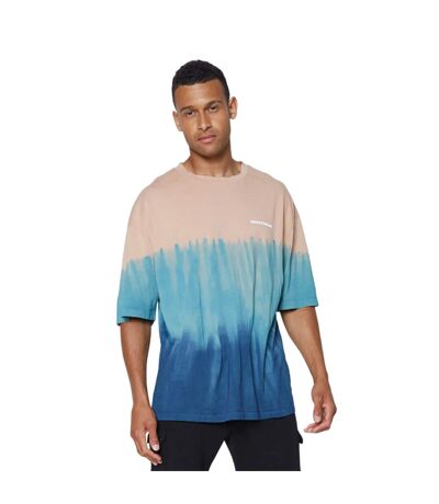 T-shirt tie dye mushroom adulte beige / bleu marine Hype