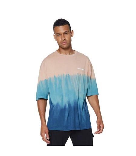 T-shirt tie dye mushroom adulte beige / bleu marine Hype