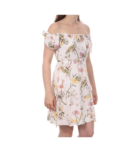 Robe Blanche à Fleurs Femme Vero Moda Easy 10263302 - S