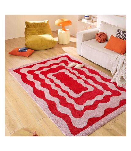 Tapis intérieur à poils longs Swing 382 rouge 200 x 280 cm