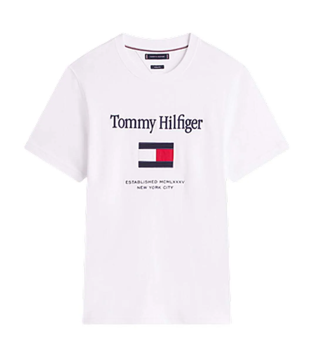 T-shirt Motif/style Drapeau Homme Blanc Tommy Hilfiger-2