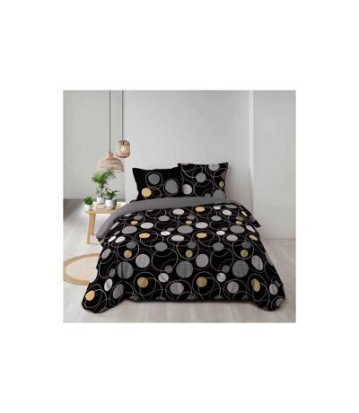 Parure de Lit 3 Pièces Milor 240x220cm Noir