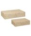 Lot de 2 Boîtes de Rangement Cora 80cm Naturel-1