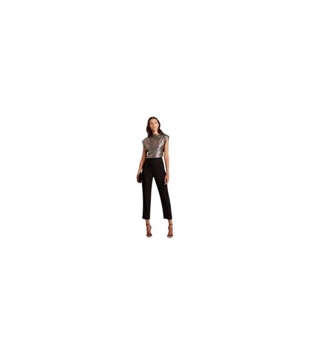 Womens/ladies Jjesca Metallic Top Charcoal Ted Baker