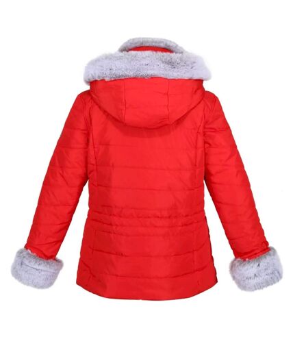 Regatta Womens/Ladies Willabella Faux Fur Trim Jacket (Code Red) - UTRG8171