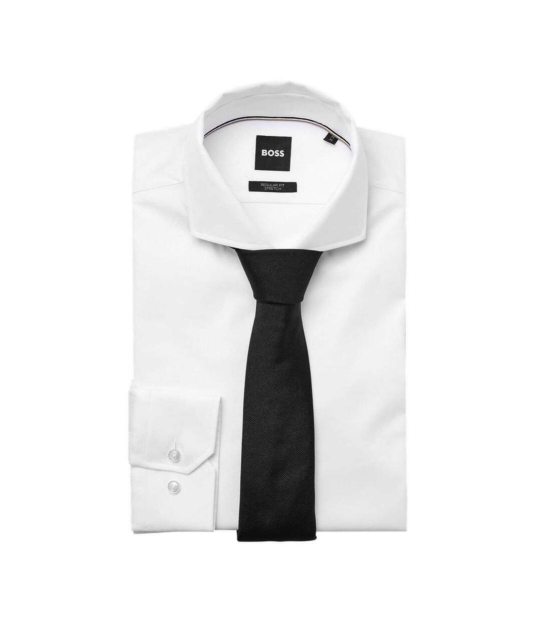 Mens Silk Tie One Size Black Boss-4