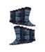 12 Pair Mens Colourful Cotton Striped Patterned Dress Socks-1