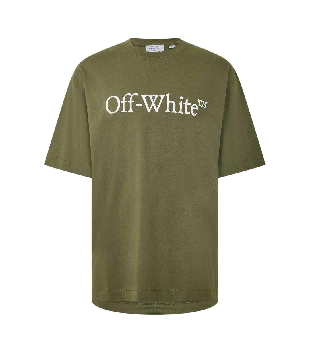 T-shirt Motif/style Lettrage Bookish Homme Vert Mousse Blanc Off White-2