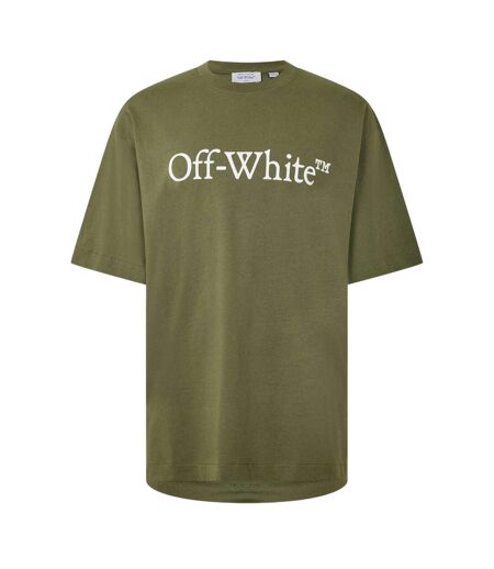 T-shirt Motif/style Lettrage Bookish Homme Vert Mousse Blanc Off White