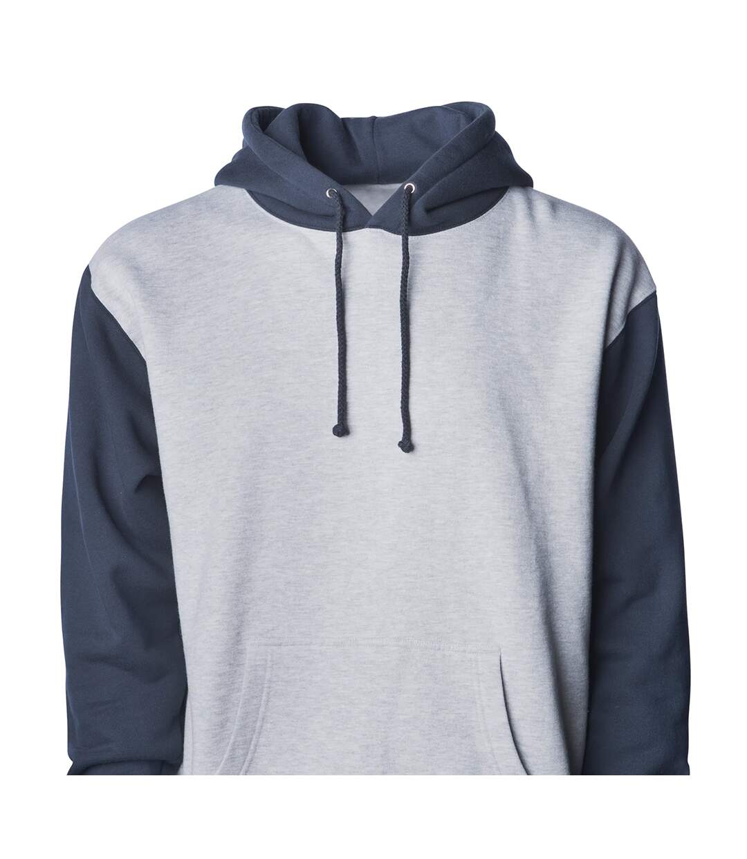 Sweat À Capuche Homme Gris Chiné Bleu Ardoise Independent-2