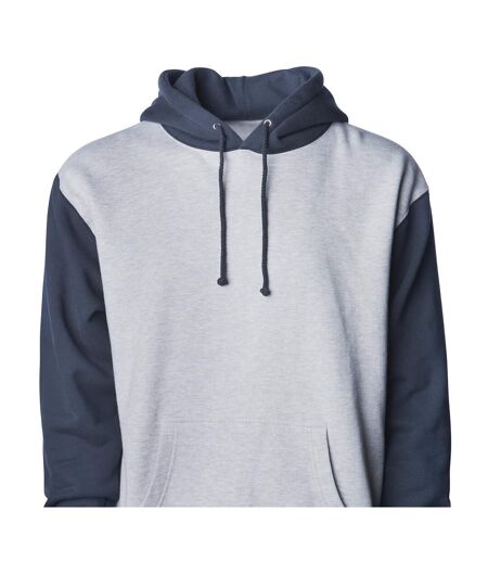 Sweat À Capuche Homme Gris Chiné Bleu Ardoise Independent