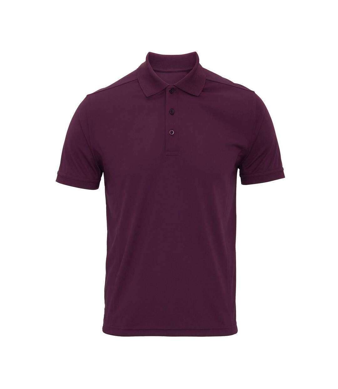 Mens Coolchecker Pique Polo Shirt Aubergine Premier-1