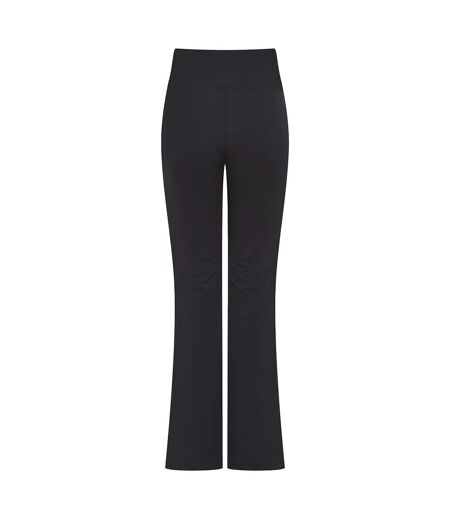 Womens/ladies flared leggings black SF