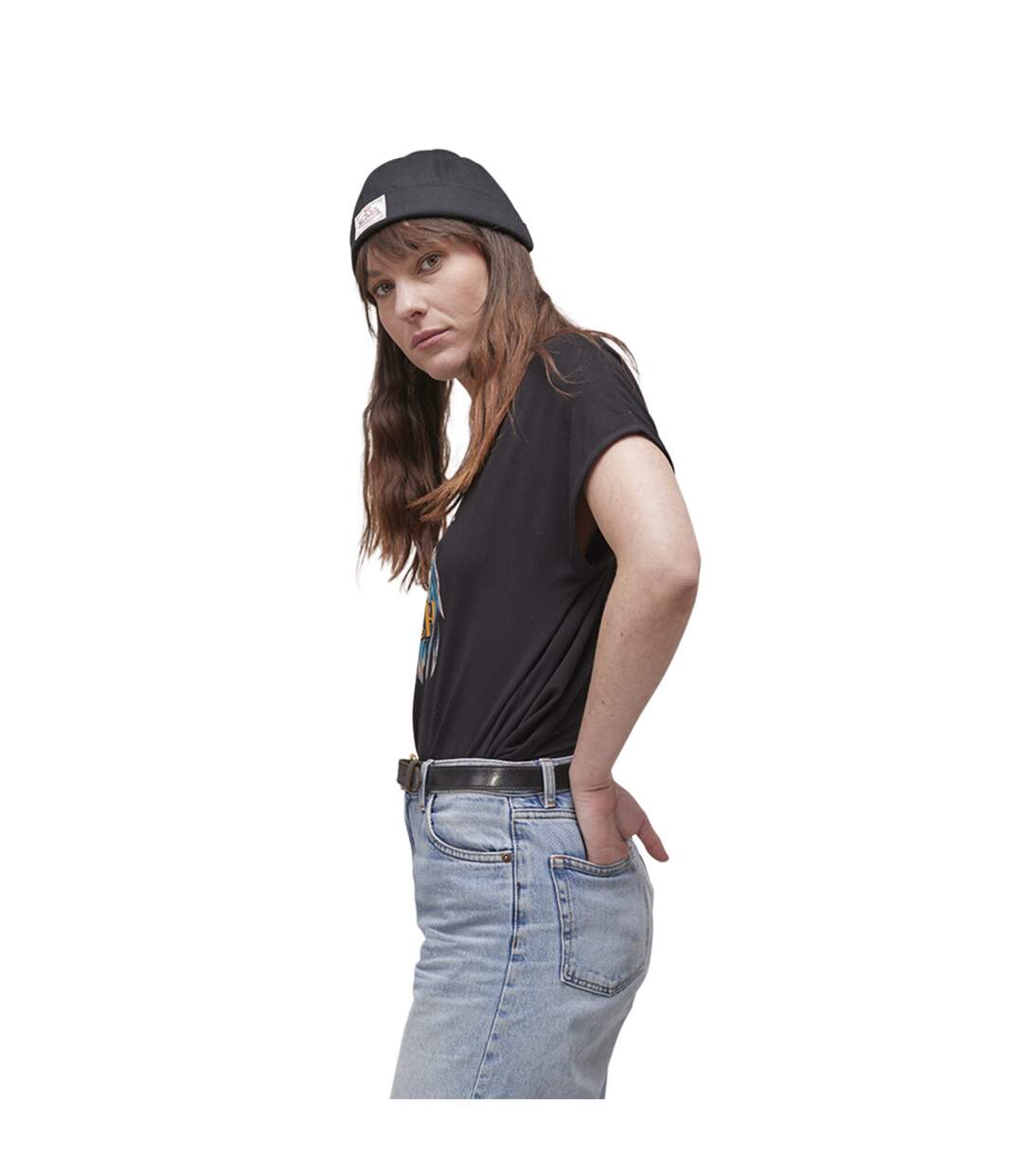 T-shirt long femme col rond Feu Vondutch-4