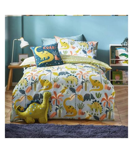 Dinos scandi duvet cover set blue/green Little Furn