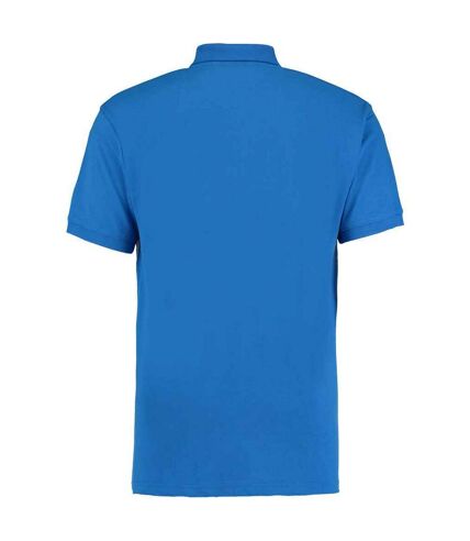 Mens workwear heather polo shirt electric blue Kustom Kit