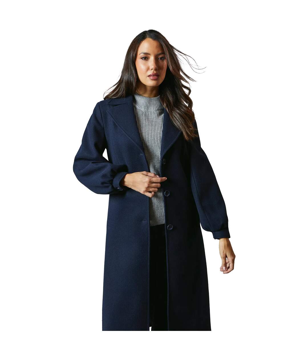 Manteau femme bleu marine Principles-3