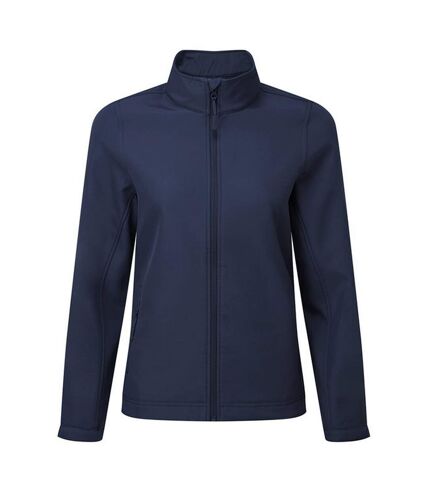 Premier Womens/Ladies Windchecker Recycled Printable Soft Shell Jacket (Navy)