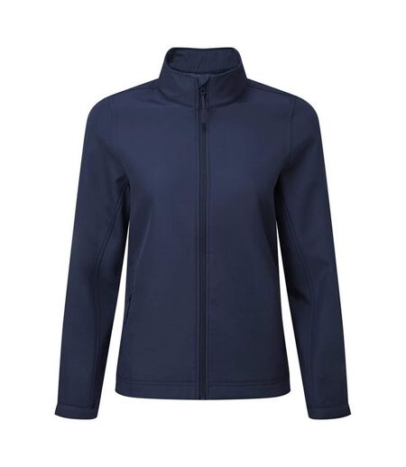 Premier Womens/Ladies Windchecker Recycled Printable Soft Shell Jacket (Navy)