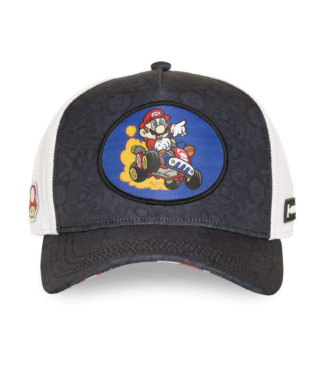 Casquette trucker premium avec filet et patch Super Mario Kart Mario Capslab-2