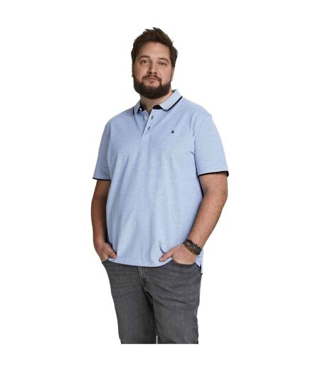 Mens Paulos Pique Plus Polo Shirt Bright Cobalt Jack And Jones