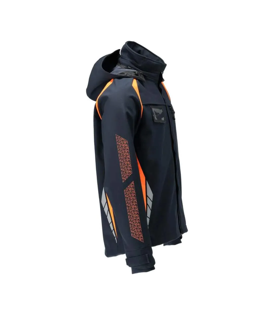 Veste Softshell Accelerate Safe Homme Bleu Marine Foncé Orange Fluo Mascot-4