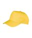 Result Headwear Boston 5 Panel Polycotton Baseball Cap (Yellow) - UTRW9750