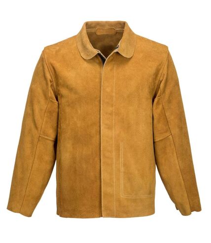 Portwest Mens Leather Welding Jacket (Tan) - UTPW763
