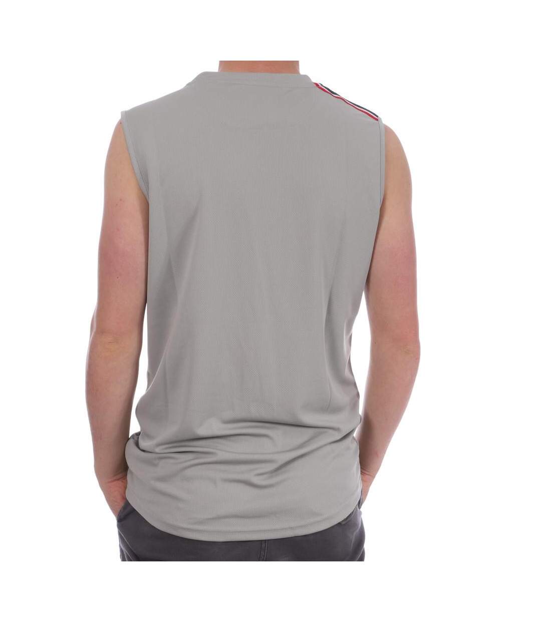 Débardeur Gris aux Bandes Rouges Homme Hungaria Training Pro Sleveless - M