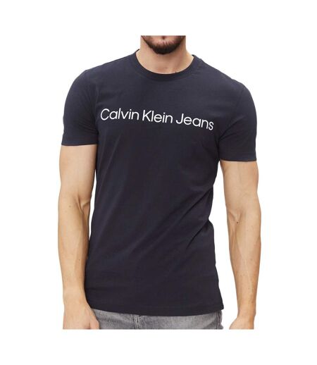 T-shirt Marine Homme Calvin Klein Jeans Institutional