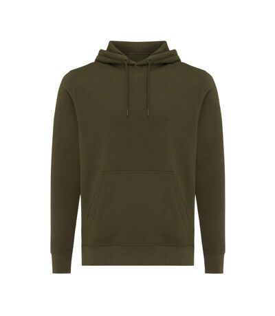 Unisex adult rila recycled cotton lightweight hoodie khaki green Iqoniq