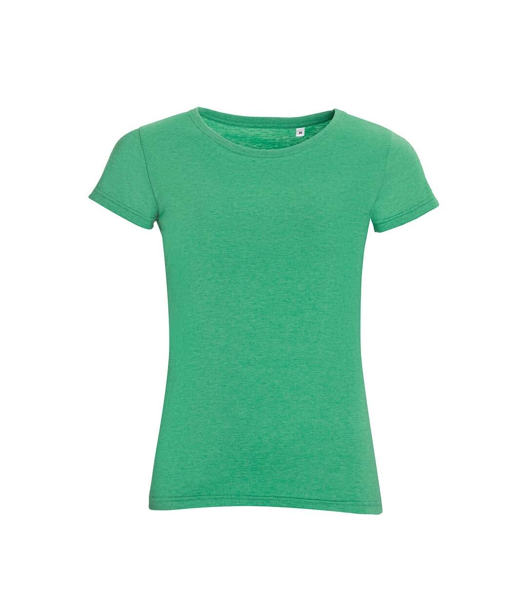 T-shirt à manches courtes femme vert chiné SOLS