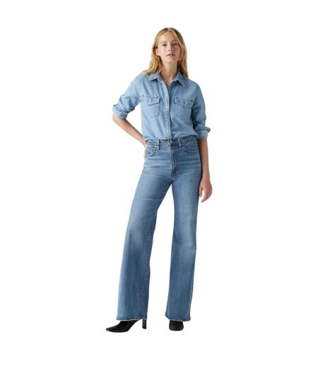 Womens/ladies Ribcage High Rise Wide Leg Jeans Sonoma Walks Levis