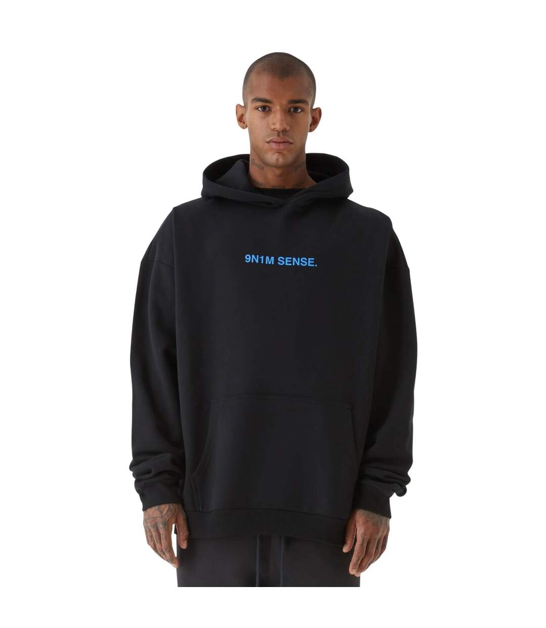 Sweat À Capuche Homme Noir 9N1M SENSE-2