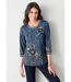 T-shirt long manches 3/4 fantaisie-1