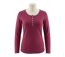 MAYFLOWER NOBEL2 : Tee-shirt manches longues fuchsia imprimé avec col boutonné-4
