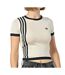 Top ecru/noir femme adidas knitted 3s tee-1