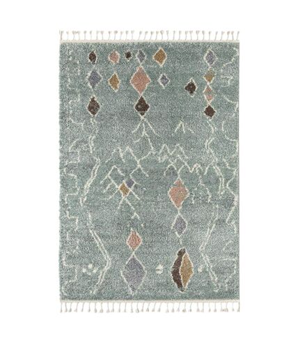 Tapis berbère tissé motif saharien PASTEL B