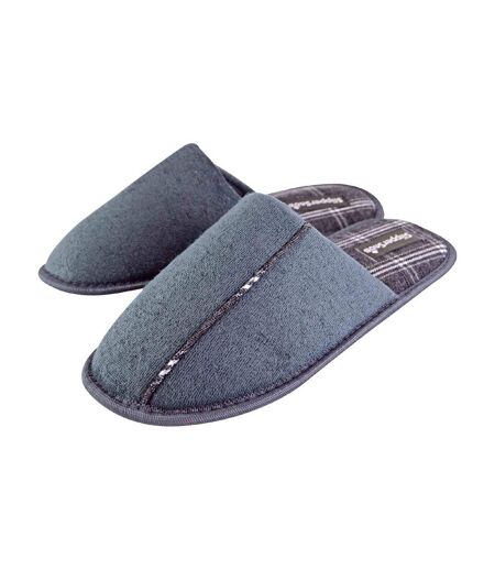 Mens Slip On Style Wide Back Mule Slippers