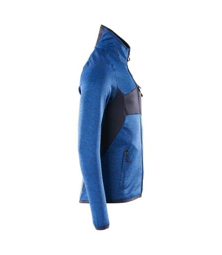Mens Accelerate Fleece Jacket Azure Blue Dark Navy Mascot