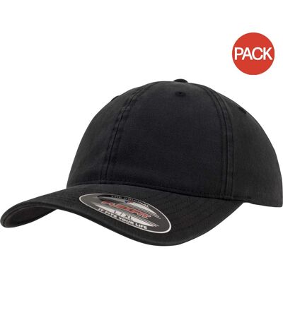 Lot de 2  casquettes baseball adulte noir Flexfit