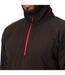 Mens Half Zip Fleece Top Black Classic Red Regatta Professional-3